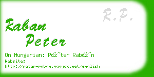 raban peter business card